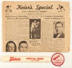 C. 1947 GEORGE SENESKY NIGHT/KAIER'S BEER/PHILADELPHIA WARRIORS LOT OF SIX WITH PAUL ARIZIN (HOF).
