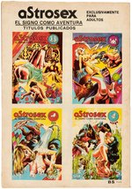 ASTROSEX #9 SPANISH ADULT COMIC BOOK COVER ORIGINAL ART.