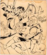 BUCK ROGERS #6 1943 COMIC BOOK COVER ORIGINAL ART BY STEVE DOUGLAS.