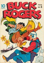 BUCK ROGERS #6 1943 COMIC BOOK COVER ORIGINAL ART BY STEVE DOUGLAS.
