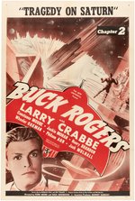 BUCK ROGERS CHAPTER 2 LINEN-MOUNTED MOVIE SERIAL ONE-SHEET POSTER.