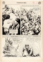 TOMAHAWK VOL. 1 #89 DECEMBER 1963 COMIC BOOK PAGE ORIGINAL ART BY FRED RAY.