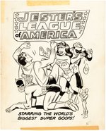 KRAZY LITTLE COMICS "JESTER'S LEAGUE OF AMERICA" JUSTICE LEAGUE OF AMERICA PARODY COVER ART BY WALLY WOOD.