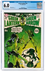 GREEN LANTERN #76 APRIL 1970 CGC 6.0 FINE (GREEN LANTERN/GREEN ARROW STORIES BEGIN).