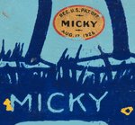 PRE-DISNEY "MICKY" MICKEY MOUSE WOOD PLANTER.