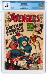 AVENGERS #4 MARCH 1964 CGC .5 POOR (FIRST SILVER AGE CAPTAIN AMERICA).