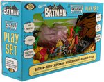 IDEAL OFFICIAL BATMAN & JUSTICE LEAGUE OF AMERICA PLAY SET BOXED.