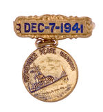 "DEC-7-1941 REMEMBER PEARL HARBOR" BRASS PIN.