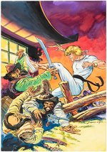 KUNG FU #41 (RICHARD DRAGON) SPANISH COMIC MAGAZINE COVER ORIGINAL ART BY LÓPEZ ESPÍ.