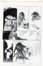 CONAN THE SAVAGE #8 COMIC BOOK PAGE ORIGINAL ART BY VAL MAYERIK.