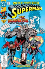 SUPERMAN #58 COMIC BOOK PAGE ORIGINAL ART BY DAN JURGENS.