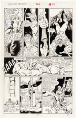 CAPTAIN AMERICA #362 COMIC BOOK PAGE ORIGINAL ART BY KIERON DWYER.