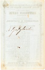 JEFFERSON DAVIS "FOR PRESIDENT" 1861 FIRST CONFEDERATE ELECTION BALLOT.