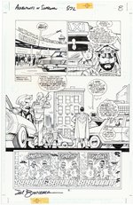 ADVENTURES OF SUPERMAN #572 COMIC BOOK PAGE ORIGINAL ART BY RON FRENZ & SAL BUSCEMA.