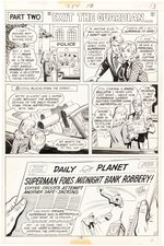 SUPERMAN #284 PART 2 NEAR COMPLETE STORY- COMIC BOOK PAGE ORIGINAL ART BY CURT SWAN.
