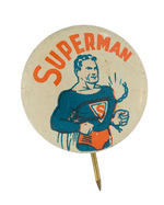SUPERMAN'S FIRST EVER PIN-BACK BUTTON.