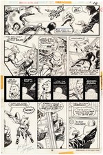 CREATURES ON THE LOOSE #37 COMIC BOOK PAGE ORIGINAL ART BY GEORGE PEREZ.