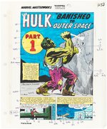 INCREDIBLE HULK #3 COMPLETE STORY COLOR GUIDES FOR MARVEL MASTERWORKS VOL. 8 (ANDY YANCHUS COLORIST).