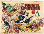 THE OFFICIAL HANDBOOK OF THE MARVEL UNIVERSE #1 & DELUXE EDITION #1 - COVERS FOR BOTH ISSUES & INTERIOR PAGES COLOR GUIDES LOT. (ANDY YANCHUS COLORIST).