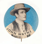 "JOHN WAYNE" SCARCE PORTRAIT BUTTON.