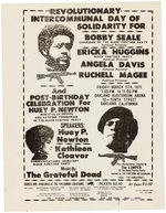 BLACK PANTHER PARTY BENEFIT FEATURING THE GRATEFUL DEAD 1971 OAKLAND, CA CONCERT HANDBILL.