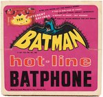 BATMAN HOT-LINE BATPHONE BOXED MARX TOY TELEPHONE.