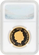 2014 1 OZ. GOLD $200 DISNEY STEAMBOAT WILLIE MICKEY MOUSE NGC PF70 ULTRA CAMEO PROOF.