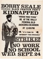 BOBBY SEALE KIDNAPPED CHICAGO 8 BLACK PANTHER PARTY CHICAGO POSTER.