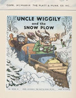 "UNCLE WIGGILY AND THE SNOW PLOW" BOOK COVER ORIGINAL ART FRAMED DISPLAY.