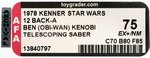 STAR WARS (1978) - BEN (OBI-WAN) KENOBI 12 BACK-A AFA 75 EX+/NM (DOUBLE-TELESCOPING/SKU ON FOOTER).