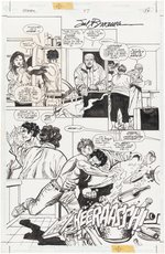STEEL #47 COMIC BOOK PAGE ORIGINAL ART BY DENYS COWAN.