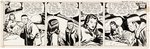TERRY AND THE PIRATES 1942 DAILY STRIP ORIGINAL ART BY MILTON CANIFF.