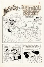 CHARLTON UNDERDOG #3 WHISTLER'S FATHER COMPLETE CHAPTER TWO SIX PAGE STORY ORIGINAL ART.