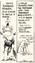 SHAKE, RATTLE, AND ROLL - SAN FRANCISCO CHRONICLE SUNDAY PUNCH PUBLISHED COMIC STRIP ORIGINAL ART BY DAN O'NEILL.