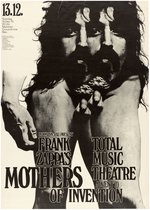 FRANK ZAPPA'S MOTHERS OF INVENTION 1970 MUNICH, GERMANY CONCERT POSTER.