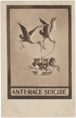ROOSEVELT ANTI-RACE SUICIDE TEDDY BEARS 1907 CARTOON POSTCARD.
