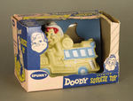 "HOWDY DOODY FIRE ENGINE SQUEEZE TOY" BOXED.