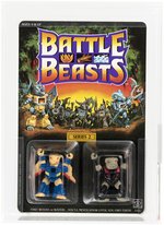 BATTLE BEASTS (1987) - SQUIRELY SQUIRREL & BLUDGEONLY BULLDOG SERIES 2 AFA 85 NM+.