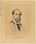 CHARLES E. HUGHES ETCHING SIGNED BY THE SUPREME COURT CHIEF JUSTICE.