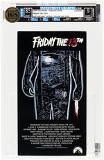 FRIDAY THE 13th VHS (1994) IGS BOX 8.5 MINT SEAL 9 MINT (ENGLISH COVER/SIDE PHV WM/EP/SLP/YELLOW UPC 1395).