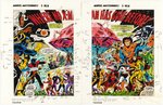 UNCANNY X-MEN #107 ORIGINAL COVER AND 2 PAGE SPLASH COLOR GUIDES ALSO REUSED FOR MARVEL MASTERWORKS (ANDY YANCHUS COLORIST).