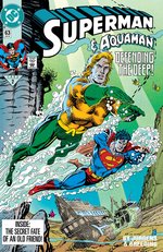 SUPERMAN VOL. 2 #63 COMIC BOOK COVER ORIGINAL ART BY DAN JURGENS.