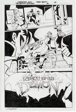 THE BATMAN STRIKES! #50 COMIC TITLE PAGE ORIGINAL ART BY CHRISTOPHER JONES.
