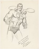 SUPERMAN TIGHT PENCIL SKETCH ORIGINAL ART BY CURT SWAN.