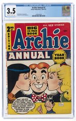 ARCHIE ANNUAL #2 1950-1951 CGC 3.5 VG-.
