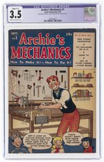 ARCHIE'S MECHANICS #1 SEPTEMBER 1954 CGC RESTORED 3.5 SLIGHT (C-1) VG-.
