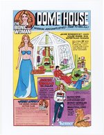 THE BIONIC WOMAN DOME HOUSE ORIGINAL ART FOR COMIC BOOK BACK COVER AD.