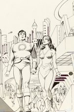 THE BEST OF DC #40 COMIC BOOK COVER ORIGINAL ART BY GRAY MORROW (WORLD OF KRYPTON).