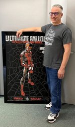 ULTIMATE FALLOUT #4 FRAMED "SHATTERED" MOSAIC COMIC BOOK VARIANT COVER RECREATION ORIGINAL ART BY MATTHEW DiMASI (FIRST MILES MORALES).