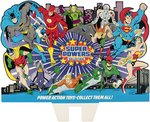SUPER POWERS COLLECTION HIGH GRADE DOUBLE-SIDED STORE DISPLAY HEADER.